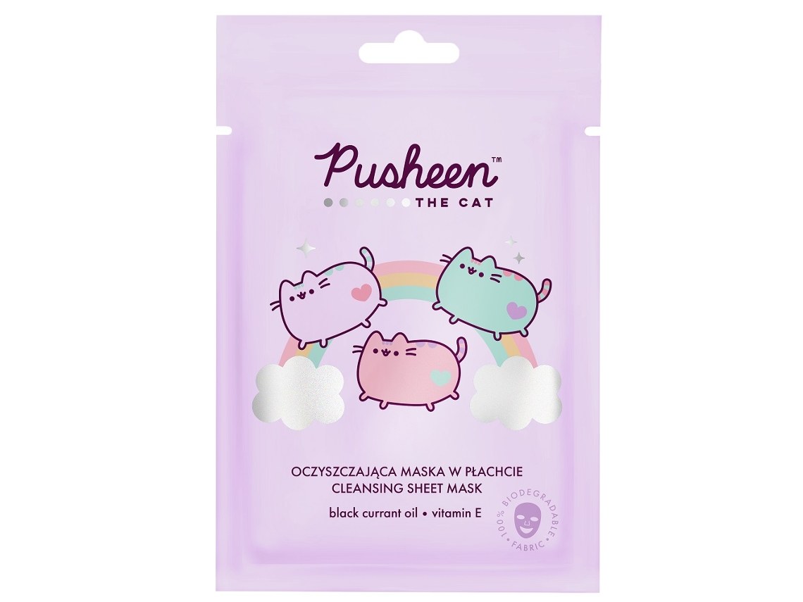 Mascarilla Facial En Lámina Purificante Con Diseño De Pusheen, 17g