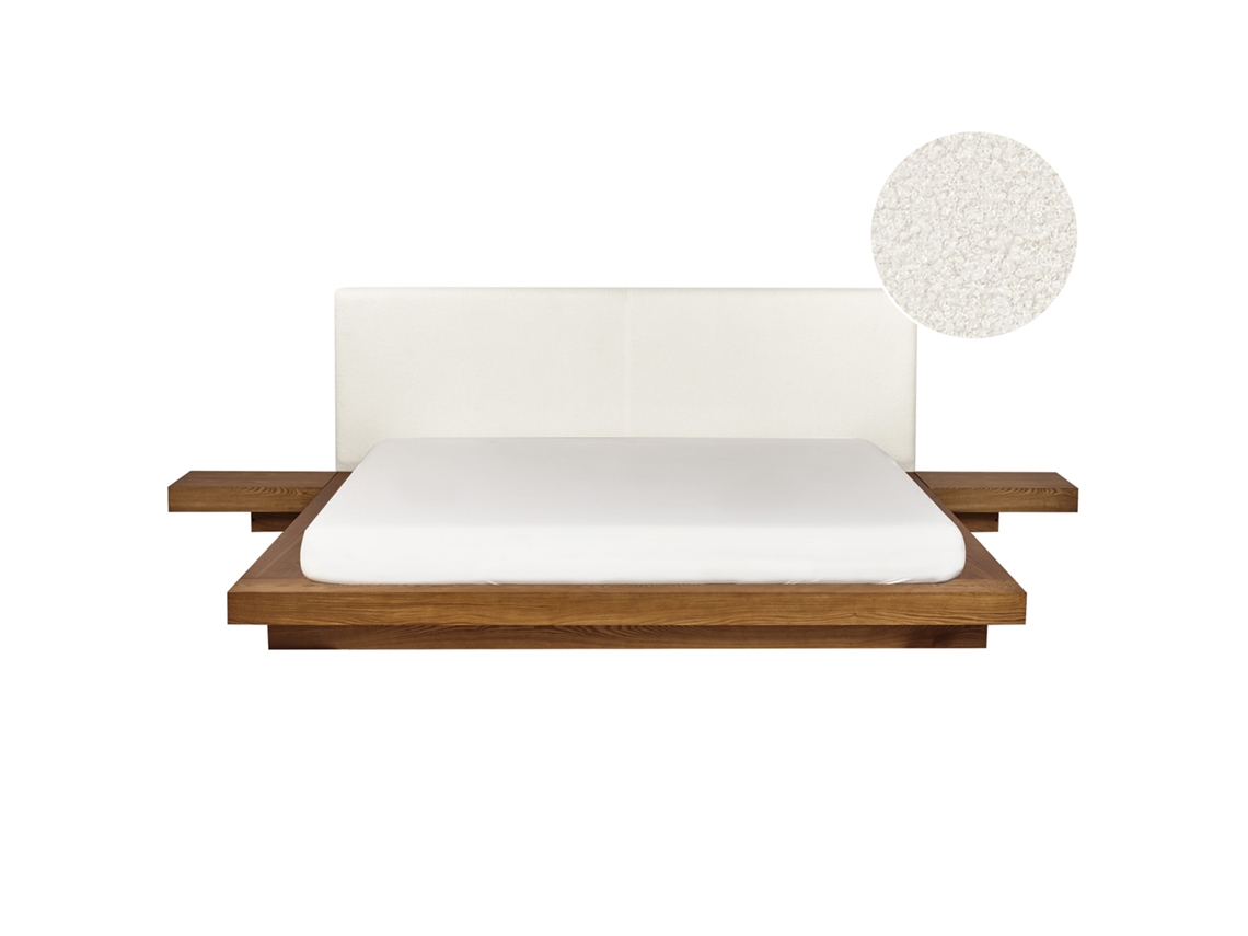 Cama de agua BELIANI Zen de MDF Madera clara 328x229x86