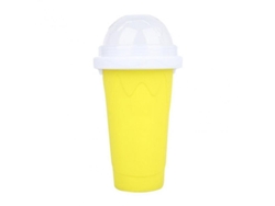 2026da-hacer Slushy En Segundos Taza De Smoothies De Silicona De Doble Capa Ecoamigable Para Hogar Amarillo