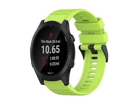 Correa De Reloj Inteligente Para Garmin Forerunner 945, 22 Mm, Textura Horizontal, Correa De Silicona Con Herramienta De Extracción, Color Verde Li...
