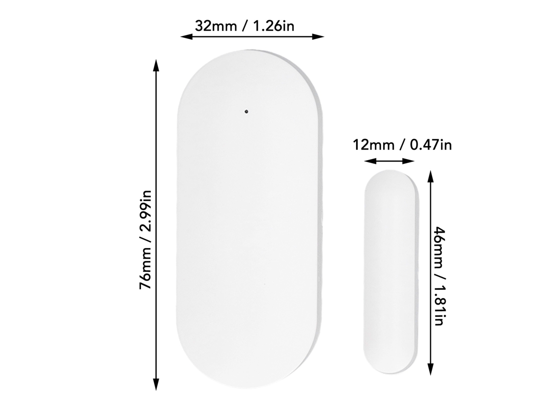 2026dz-sensor Magnético Inteligente Wifi Inalámbrico Para Puerta Y Ventana Con Alarma 3v