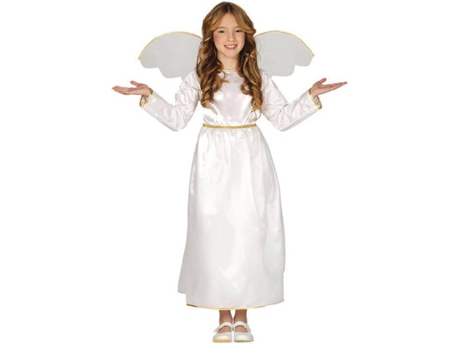 Disfraz de Niña DISFRAZZES Ángel Blanco Y Amarillo (Talla: 3 a 4 años)