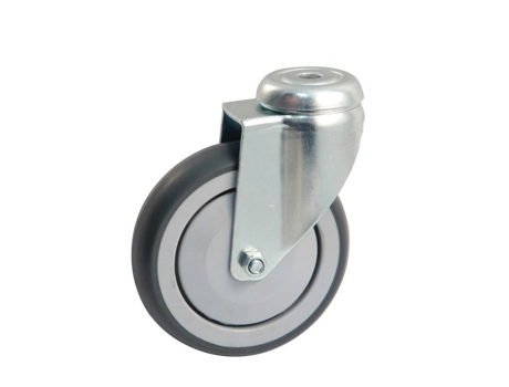 Rueda Redonda Gris Platino Giratoria 100Mm AVL 550882O