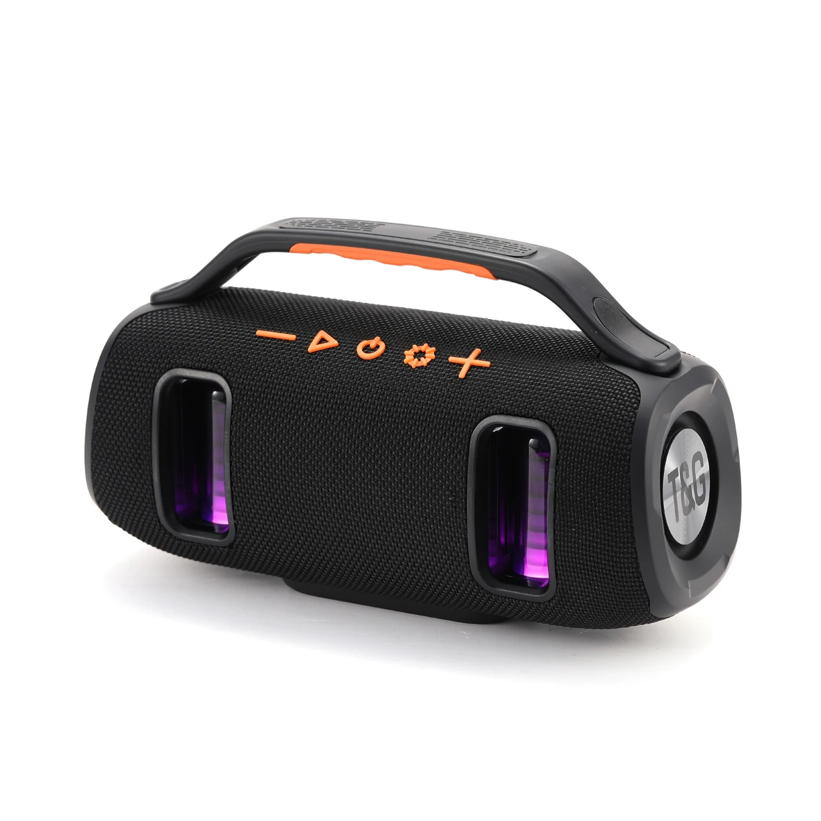 Altavoz Bluetooth Impermeable De Alta Calidad (negro) Con Iluminación Led, Altavoz Activo De Tela Y Radio Fm.