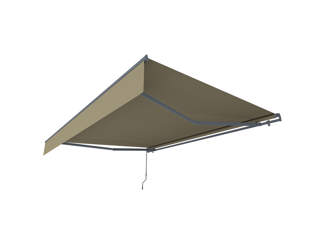 Toldo Manual Adro 3,95 x 3 m en Aluminio con Lona Gris CONCEPT U