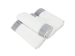 Baok-4 Rollo de bolsas de basura blancas gruesas con cordón para cocina, dormitorio, restaurante 50x55cm
