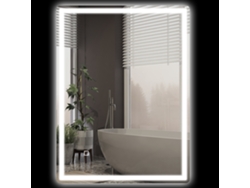Espejo de baño LED con protección antimanchas, 60 x 80 cm, blanco