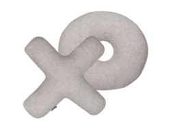 Cojines de las letras XO BELIANI Hesperis de Pelo sintético Gris 51x51x4