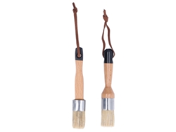 2 pinceles para muebles con mangos de madera