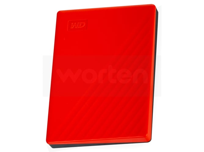 Disco HDD Externo WESTERN DIGITAL My Passport Worldwide (Rojo - 2 TB - USB 3.0)