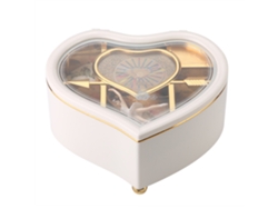 Caja de música Baok-Ballet con bailarina giratoria en forma de corazón - Regalo de joyería para niñas