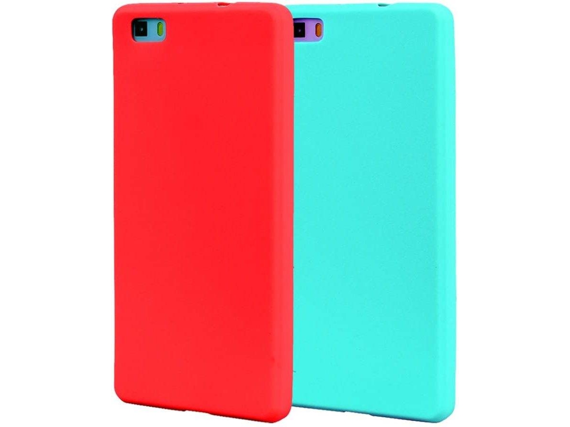 2x Carcasa Huawei P8 LITE HONGWE. Azul, Rojo