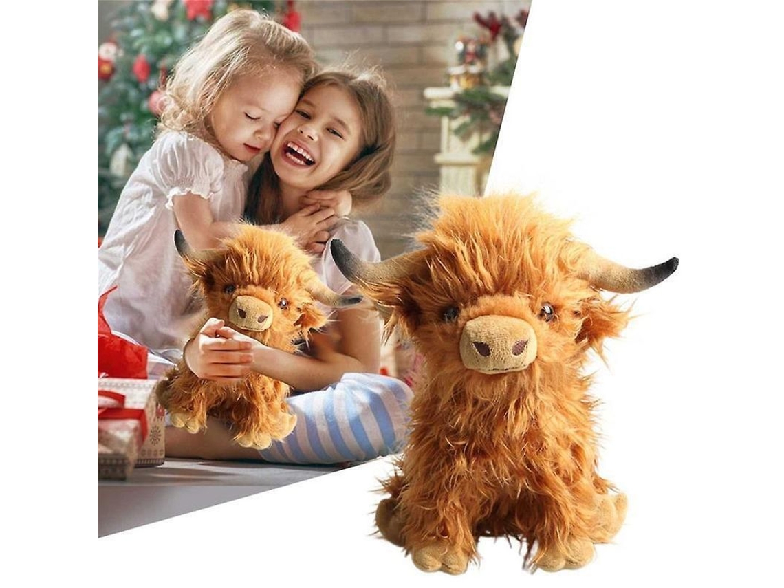 2026-muñeco De Peluche Vaca Escocesa Highland 25cm Suave Cálido Regalo Realista Cute