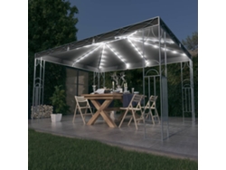 Cenador con guirnalda de luces LED, 400 x 300 cm, antracita, WSD453702, Lovely Home