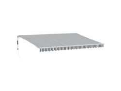 Maison Exclusive - Toldo Retráctil Automático Luz Led Antracita Blanco 500x300 Cm