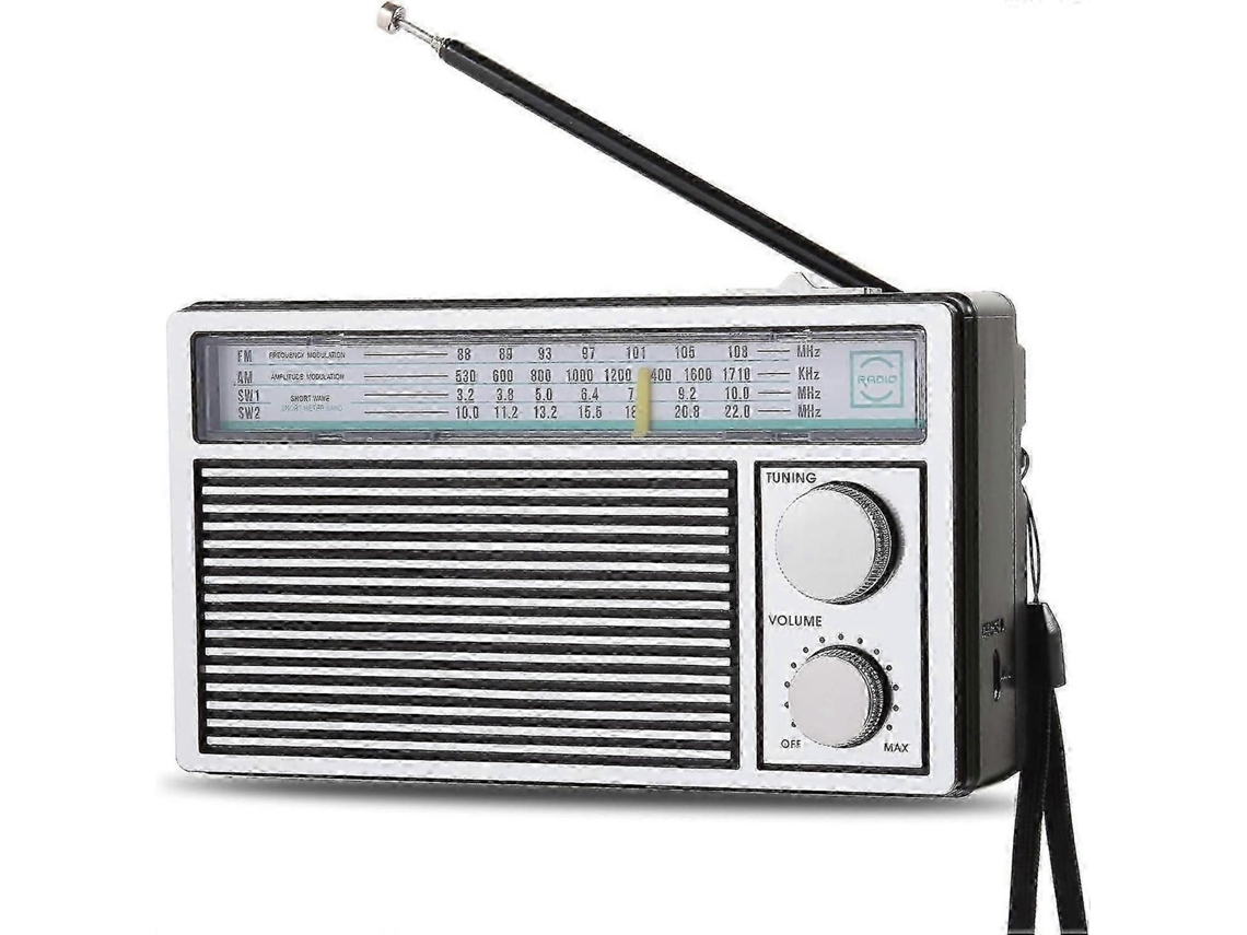 Radio portátil AM/FM retro de alta calidad, radio transistorizada con sonido potente. GOKOCO