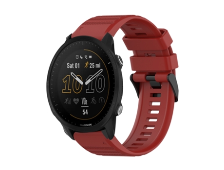 Correa de reloj inteligente para Garmin Forerunner 955 Correa de reloj de silicona con textura horizontal de 22 mm con herramienta de extracción (r...