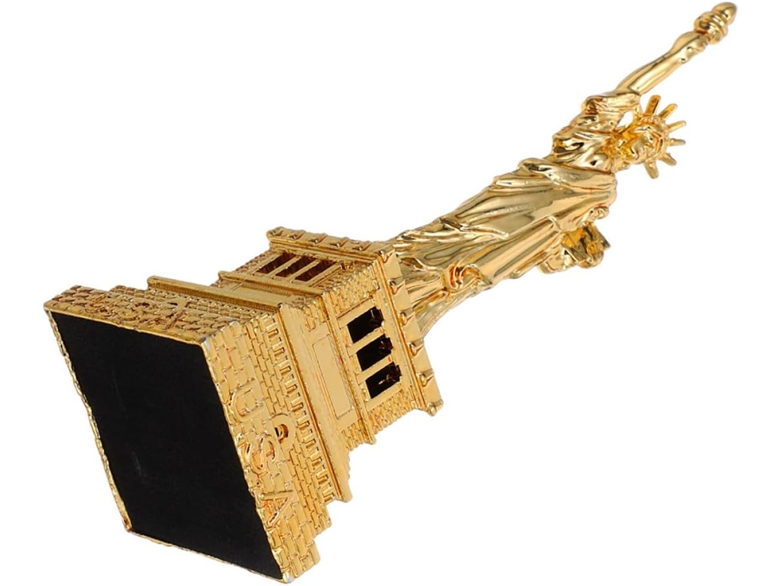 Estatua Libertad Americana 25 Metal Chapado Decoración Hogar Oficina Recuerdo Escultórico Hecho Cm Oro Mano