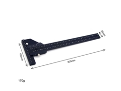 Escuadra En T Multifuncional De Aluminio Para Carpintería Con Grabador De Precisión De 0-128 Mm. Herramientas De Bricolaje.