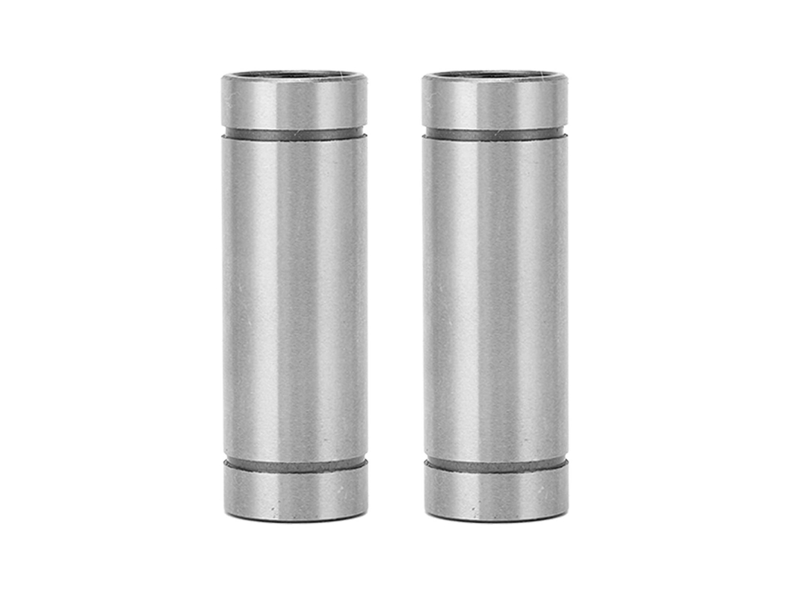 Conjunto de 2 rolos lineares de aço de alta rigidez para CNC e impressoras, com movimento preciso e baixo atrito.