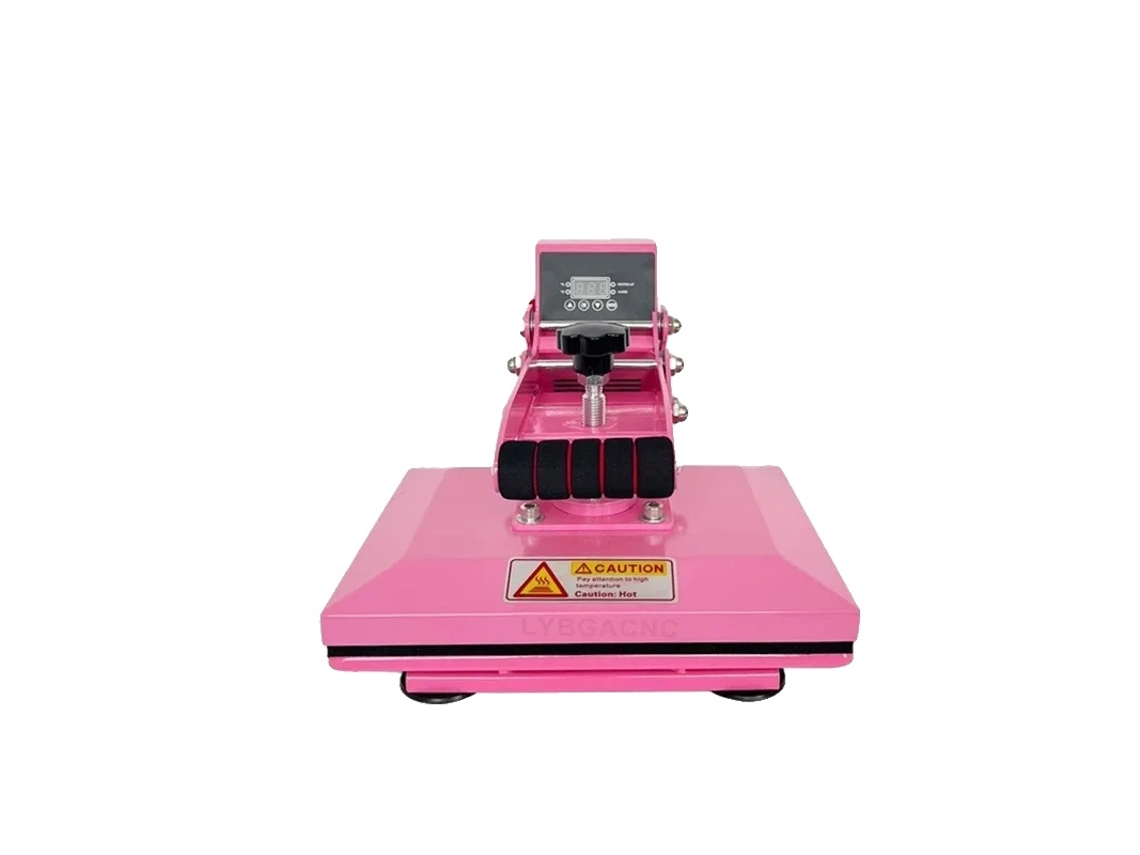 Prensa de transferencia térmica, aplicación DIY, diseño compacto, color rosa OEM