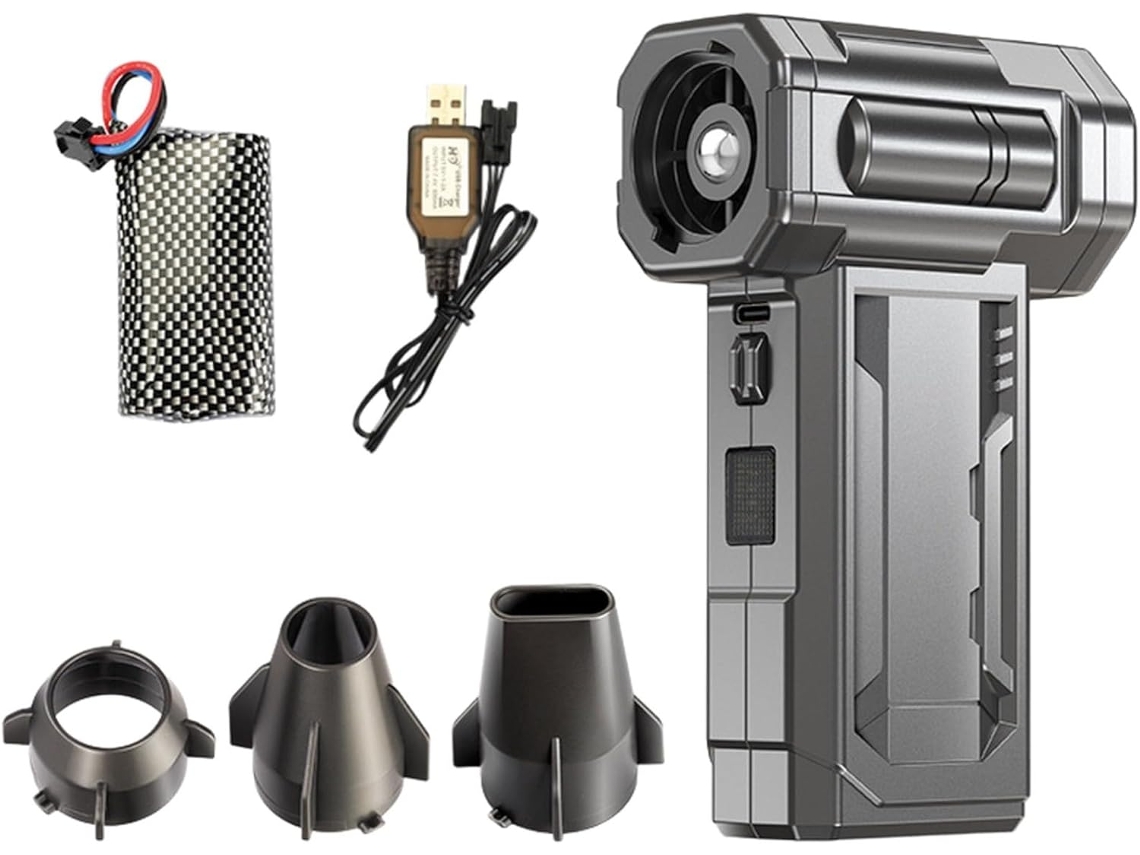 Ventilador Turbo Para Camping, 130.000 Rpm, Luz Led, Usb, Escobillas