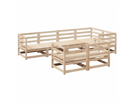 Conjunto 7 de sofás de jardín VIDAXL madera maciza de pino