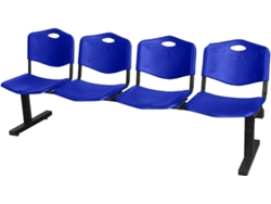 Sillas para Recepción PIQUERAS Y CRESPO Bienservida Azul (4 plazas - PVC)