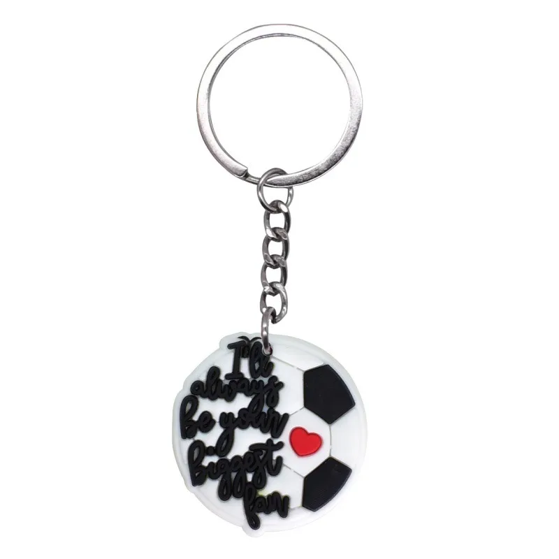 (paquete De 2) Llaveros Con Temática De Fútbol, De Goma Blanda De Pvc, Colgantes Decorativos