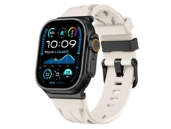 Correa para Apple Watch de 42/41/40/38 mm FWINL de silicona negra con hebilla