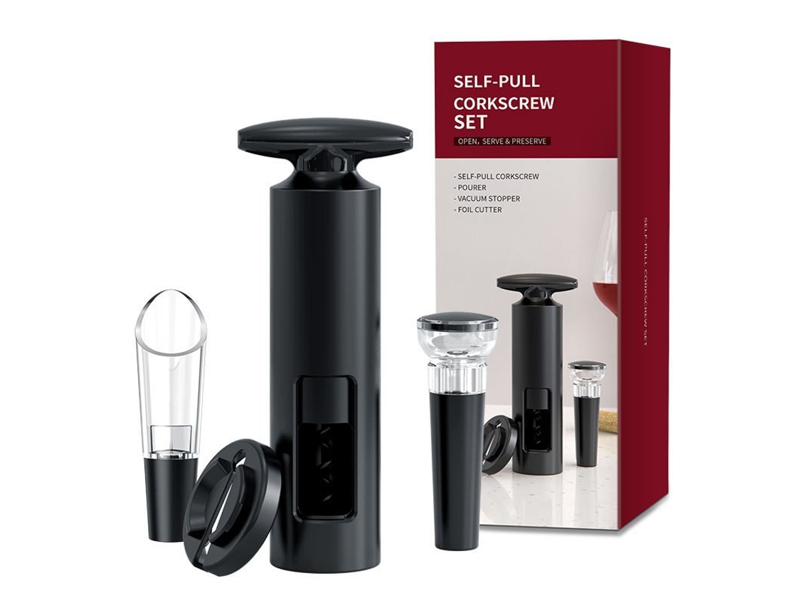 Abridor Manual, Kit De Abridor 4 Em 1, Abridor De Rolha Profissional.