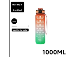 (naranja 1000ml) Botella De Agua A Prueba De Fugas, Adecuada Para Deportes Y Viajes.