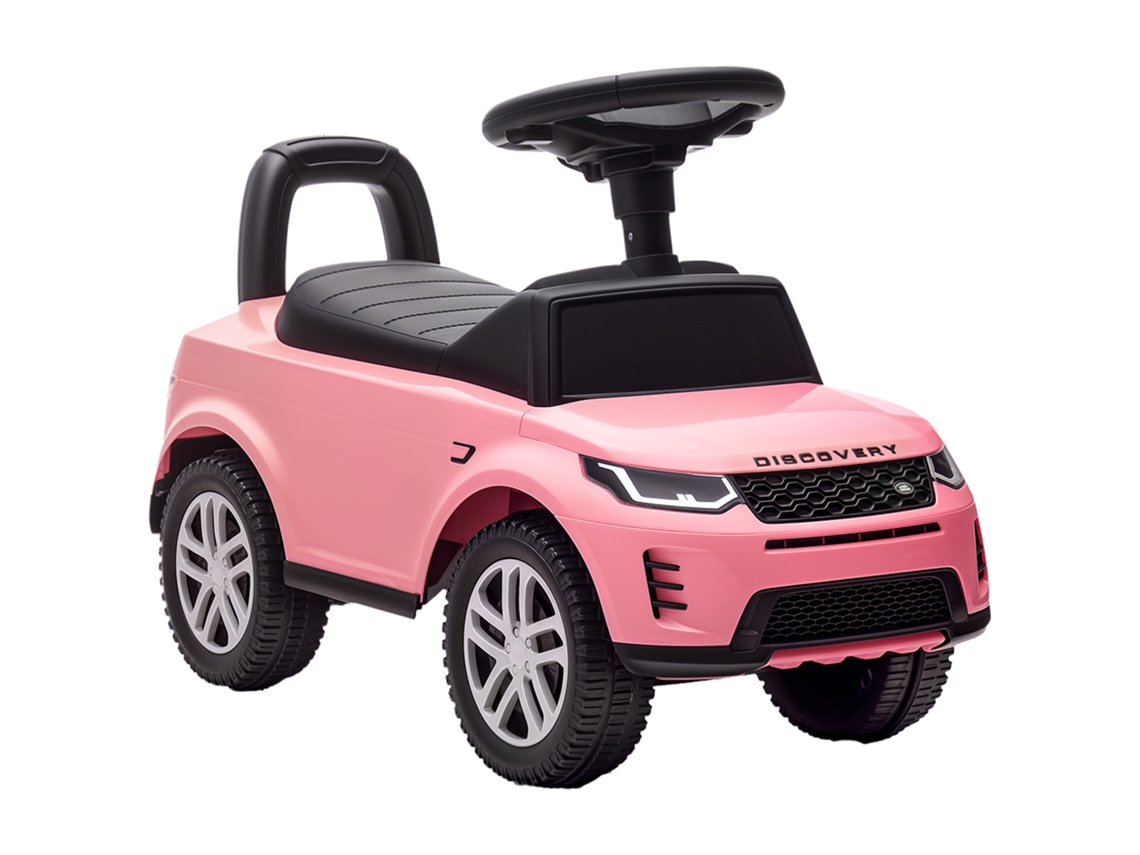 Cochecito Infantil Land Rover De 18 A 36 Meses Con Almacenamiento, Bocina Y Motor, Color Rosa.