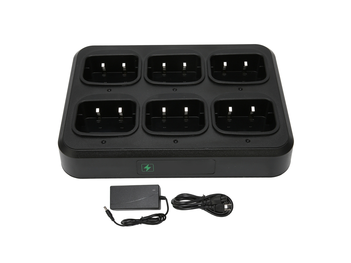 Cargador Inteligente De Seis Unidades. Carga Seis Unidades Simultáneamente. Compatible Con Múltiples Modelos De Radios Walkie-talkie.