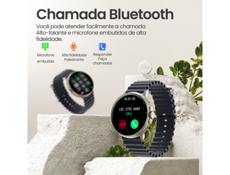 Smartwatch Hombres Mujeres 1.39 Bluetooth Llamada Multifunción Monitor Deportivo IP68 Reloj Inteligente Impermeable para Android iOS Negro VEANXIN