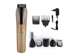 Kit De Cortapelos Eléctrico Multifuncional 6 En 1: Cortador De Pelo, Afeitadora, Trimmer De Nariz Y Barbilla Lavable