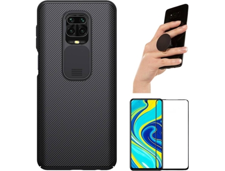 Carcasa, Protector y Popsocket Xiaomi Redmi Note 9 Pro Nillkin Camshield Negro