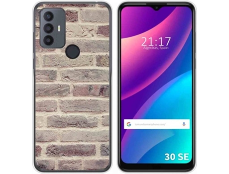 Carcasa para TCL 30 SE TUMUNDOSMARTPHONE Dibujos Ladrillo 01 Multicolor