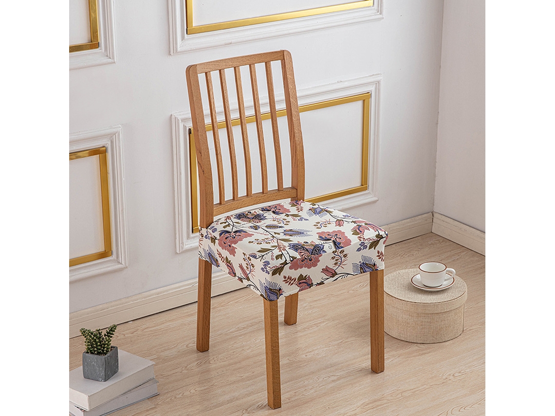1 paquete de funda protectora extraíble para silla de comedor para el hogar, patrón de restaurante 13-Tamanho universal LUUCOZK