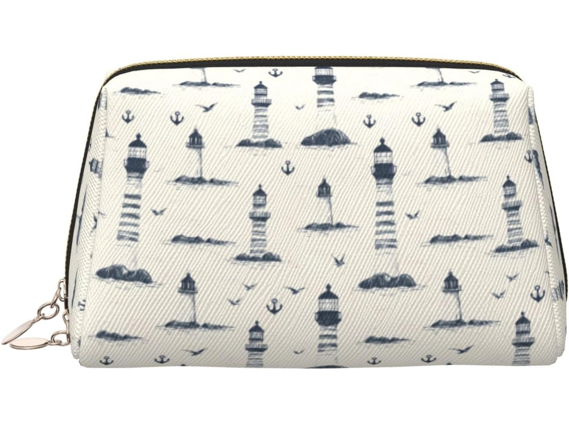 Neceser De Viaje Cuero Organizador Para Mujer Diseño Estampado Vacaciones