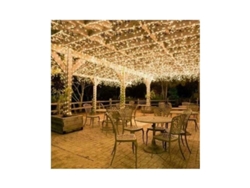 Rack De Luzes Led De 100 M Com 600 Leds Para Festas, Casamentos, Interiores/exteriores E Jardins (branco Quente)