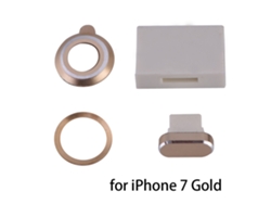 Juego De Protector De Cámara De 4 Piezas Con Pegatina De Huella Digital Y Tapón Anti-polvo Para Iphone 7/7plus
