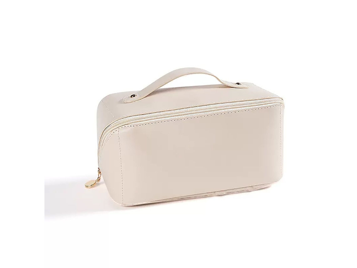 Bolsa De Aseo De Pu Sellada, Elegante, De Fácil Acceso, De Gran Capacidad, Bolsa De Maquillaje De Viaje Para Mujeres Y Niñas