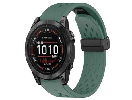 Correa de reloj inteligente para Garmin Epix Pro Gen 2 Orificios de liberación rápida de silicona con hebilla magnética (púrpura)