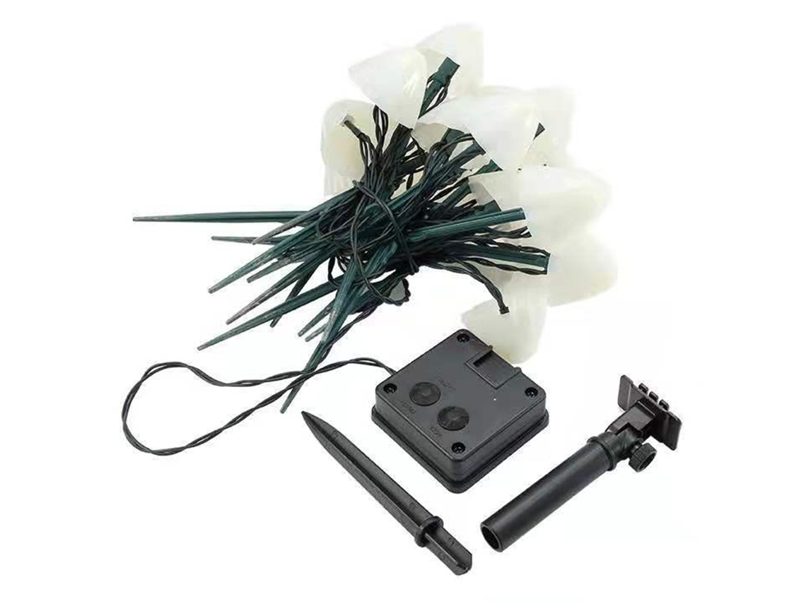 Mini lámpara solar tipo hongo 2026, 8 modos, LED, resistente al agua, 5 m, 20 perlas, luz blanca cálida, decoración para exteriores, jardín, patio, fiesta.