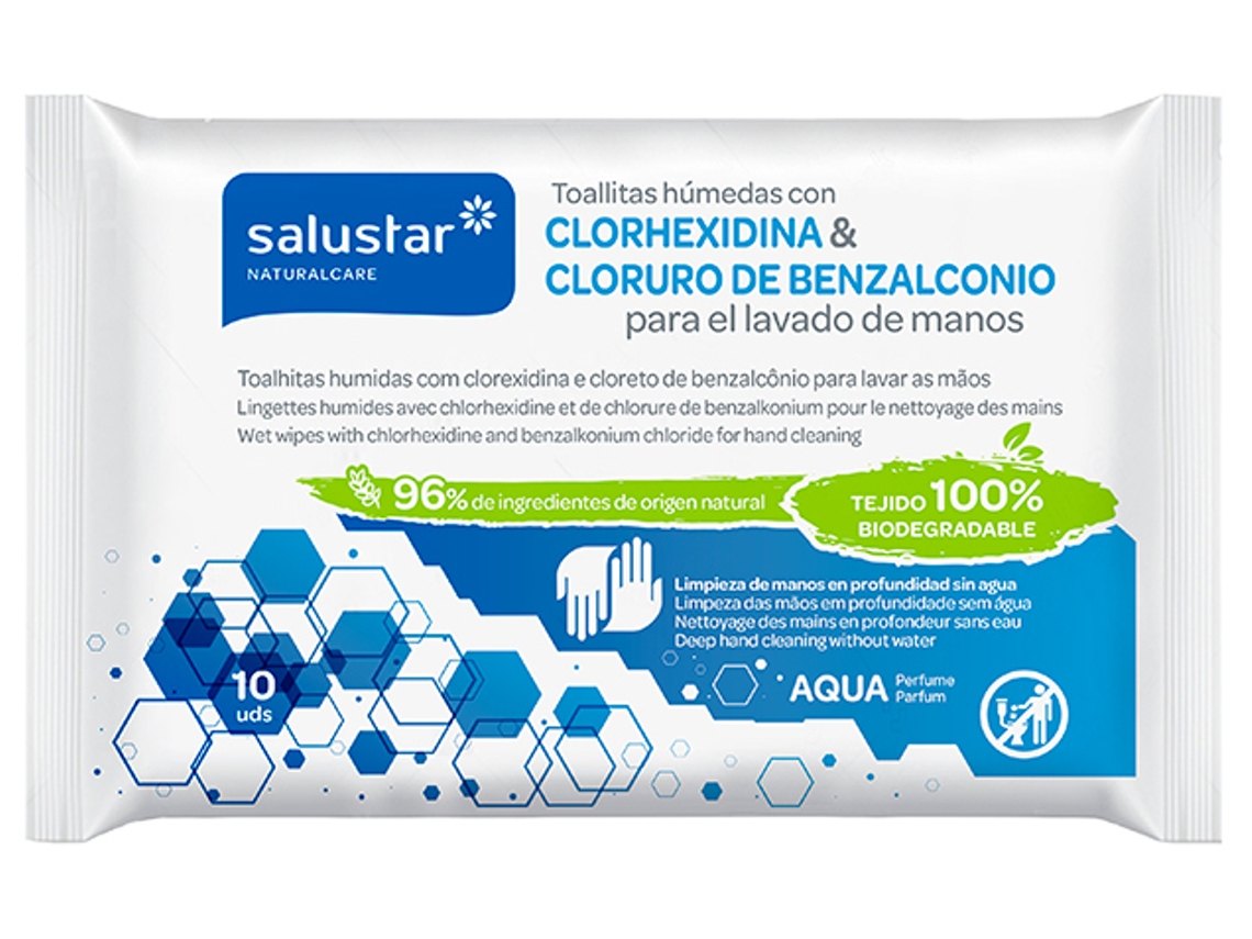 BREVIA Toallitas Húmedas Clorhexidina Y Cloruro de Benzalconio 10 Unidades