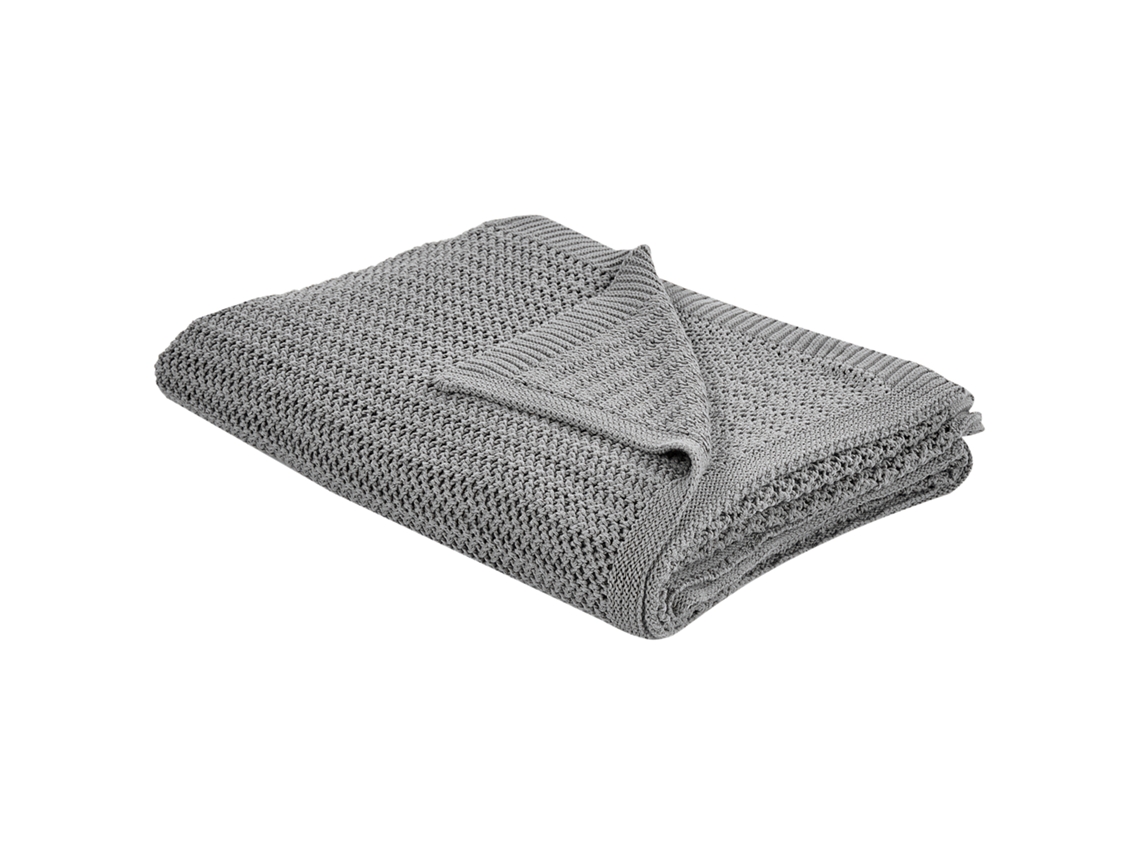 Colcha BELIANI Elegante Cubrecama Ilen Gris (150x200x1)