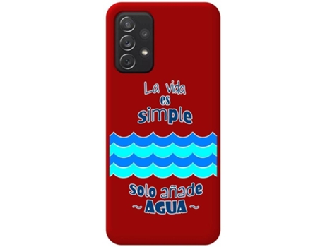 Carcasa Samsung Galaxy A52 / A52 5G / A52s 5G TUMUNDOSMARTPHONE Agua Rojo