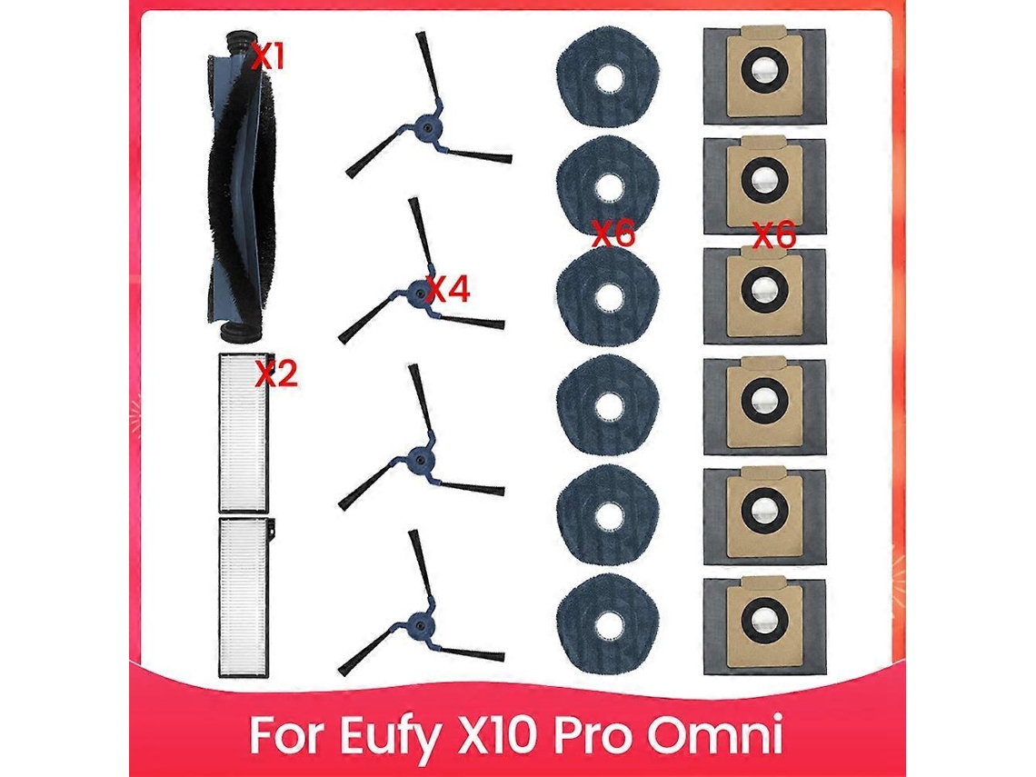 19 Pack Replacement Parts For X10 Pro Omni Vacuum, Robot Vacuum Replacement Accessories