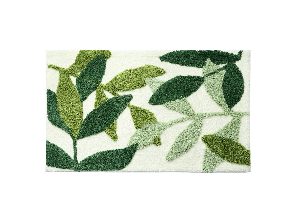 2026-alfombra De Baño Anti-deslizante Espesa Suave De Secado Rápido Verde Poliéster Lavable A Máquina Absorbente 45x65cm